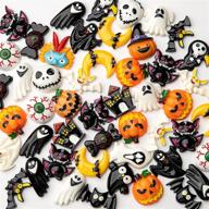 halloween style cute slime charms set - assorted lot of 20pcs resin flatback cute sets for diy crafts making, decorations, scrapbooking, embellishments, hair clip logo