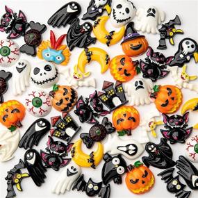 img 4 attached to Halloween Style Cute Slime Charms Set - Assorted Lot of 20pcs Resin Flatback Cute Sets for DIY Crafts Making, Decorations, Scrapbooking, Embellishments, Hair Clip