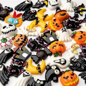 img 3 attached to Halloween Style Cute Slime Charms Set - Assorted Lot of 20pcs Resin Flatback Cute Sets for DIY Crafts Making, Decorations, Scrapbooking, Embellishments, Hair Clip
