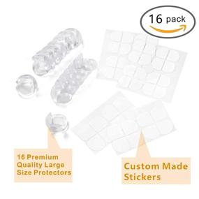 img 1 attached to 👶 COZILIFE Corner Protector (16 Pack) - Baby Safety Corner Guards, Clear Furniture Edge Guards with Custom Stickers for Protection Against Sharp Corners, in Kraft Box Package