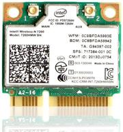 intel dual band wireless- mqupin intel 7260.hmw - ac 7260 network adapter & bluetooth 4.0 | 802.11 b/a/g/n/ac card (1 pack) логотип