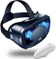 👓 vr headset virtual reality 3d glasses set with gamepad - adjustable vr goggles support 7 inches logo