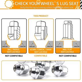 img 2 attached to 🔧 Одноразовые хромированные заводские гайки с креплением M12x1.5 для больших колпаков для колес замены для Ford Escape (2001-2019), Ford Focus (2012-2018), Ford Fusion (2006-2019) от MIKKUPPA