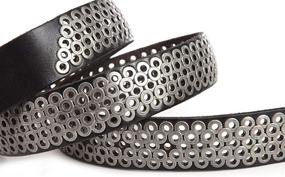img 2 attached to Womens Casual Studded Leather Grommets