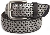 womens casual studded leather grommets logo