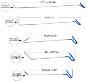 img 2 attached to 🚗 16pcs WHDZ Paintless Dent Repair Rods - Premium Auto Body Dent Repair Hail Damage Removal Tools for Car, Ding & Dent Removal