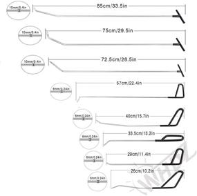 img 3 attached to 🚗 16pcs WHDZ Paintless Dent Repair Rods - Premium Auto Body Dent Repair Hail Damage Removal Tools for Car, Ding & Dent Removal