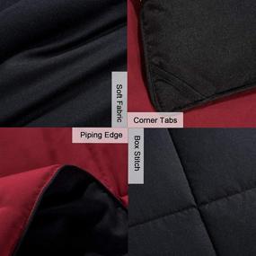 img 1 attached to Satisomnia Lightweight Comforter Set Queen Red: All-Season Down Alternative Bedding with 2 Pillow Shams - Reversible, Ultra Soft, Red and Black Full/Queen Size