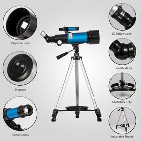 img 2 attached to 🔭 FREE SOLDIER Professional Astronomy Telescope for Beginners - 70mm Aperture, 400mm Focal Length, and Smartphone Adapter - Ideal for Adults and Kids - Blue