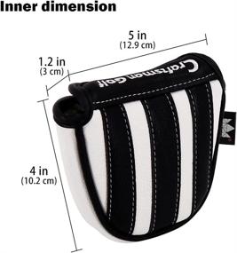 img 3 attached to 🏌️ Craftsman Golf Black/White Striped Mallet Putter Headcover - Square Putter Cover for Odyssey PGX & Taylormade