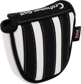 img 4 attached to 🏌️ Craftsman Golf Black/White Striped Mallet Putter Headcover - Square Putter Cover for Odyssey PGX & Taylormade