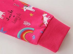 img 1 attached to 🦕 BGIRNUK Cotton Long Sleeve Dinosaur Printed Sweatshirts for Toddler Girls: Pullover Crewneck Tops