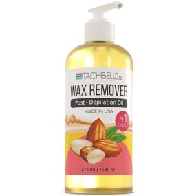 img 3 attached to 🧴 Tachibelle Wax Residue Remover 16 oz - Almond Oil Enriched Post-Depilation Oil for Skin - Removes Wax Off & Oil (Made in USA)