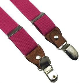 img 1 attached to Stylish and Comfortable Elastic Adjustable 1 inch Y Back Clip Suspenders for Boys and Girls - Available in Vibrant Multi Colors