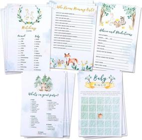 img 4 attached to 🎉 Enchanting Woodland Themed Baby Shower Games Pack: Bingo, Matching Game, How Well do You Know Mommy?, Advice and Predictions, What's in Your Purse? 250 Pieces Total, including Decorations