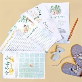 img 2 attached to 🎉 Enchanting Woodland Themed Baby Shower Games Pack: Bingo, Matching Game, How Well do You Know Mommy?, Advice and Predictions, What's in Your Purse? 250 Pieces Total, including Decorations