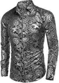 img 2 attached to 🌸 COOFANDY Floral Luxury Design Shirts: Elevate Your Style with Men's Clothing