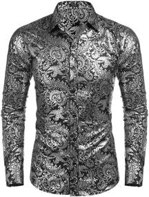 img 3 attached to 🌸 COOFANDY Floral Luxury Design Shirts: Elevate Your Style with Men's Clothing