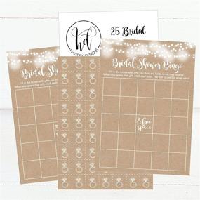 img 2 attached to 🎉 Rustic Kraft Bridal & Bachelorette Party Bingo Cards: 25 Game Cards + Wedding Ring Chip Markers
