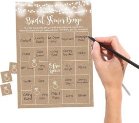 img 3 attached to 🎉 Rustic Kraft Bridal & Bachelorette Party Bingo Cards: 25 Game Cards + Wedding Ring Chip Markers