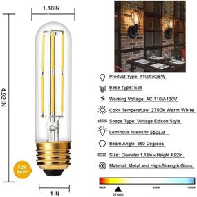 img 2 attached to 💡 Tubular Pendant Light with Dimmable Edison Bulb Equivalency