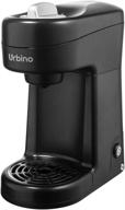 ☕ urbino black coffee maker - compatible with k-cup pods - travel size personal or hospitality solution logo