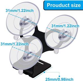 img 1 attached to 📱 YiePhiot Windshield Suction Cup Mount Holder: Perfect Fit for Cobra Radar Detectors - Compatible with Cobra RAD 450, 8-Band, ESD-6100, ESD-7000, XRS-9300, PRO-9780 and More (Bracket & 6 Suction Cups)