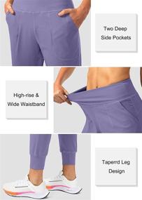 img 1 attached to 🩳 Soothfeel Women's High Waisted Athletic Workout Yoga Pants Joggers for Women with Zipper Pockets