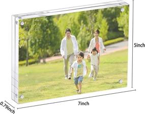 img 2 attached to 📸 YestBuy 5x7" Clear Acrylic Photo Frames – Magnetic Desktop Display for Eternal Memories (3 Pack)