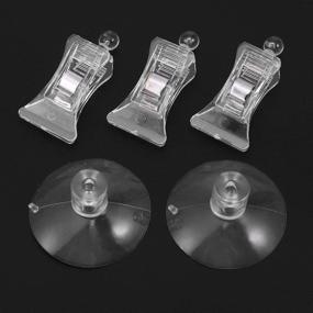 img 1 attached to Convenient Seaweed Clips for Aquarium Fish Tank Feeding - POPETPOP 4pcs Fishes Veggie Suction Cup Feed Holders