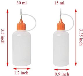 img 1 attached to 🎨 Sowaka Precision Tip Applicator Bottles: 4 Pcs 30 ML & 4 Pcs 15 ML Glue Bottles with Applicator Tips - Ideal for DIY Quilling, Crafts, and Art Projects