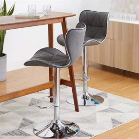 img 2 attached to CangLong Adjustable Swivel Barstools Kitchen Furniture