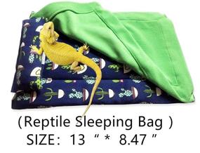 img 2 attached to 🦎 Уютный комплект для сна бородатого дракона: удобная подушка, одеяло и теплый спальный мешок для бородатого дракона, леопардовой геккона и ящерицы.