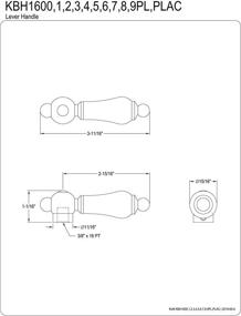 img 1 attached to 🚰 Kingston Brass KBH1601PL One Piece Dual Handle for Hot and Cold Water, KB1601PL, Polished Chrome