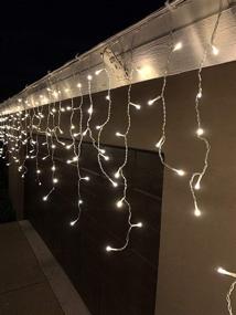 img 3 attached to 🎄 Enhance your Holiday Ambience with 672 LED Christmas Icicle Lights – Indoor/Outdoor Decorations, Events, Tree, Eaves (Warm White)