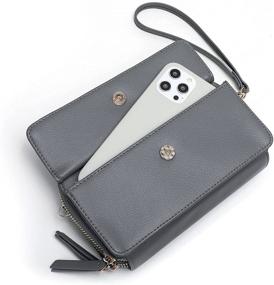 img 2 attached to 👜 Stylish RFID Crossbody Wallet Wristlet Purse: Vegan Leather with Phone Pocket for Women