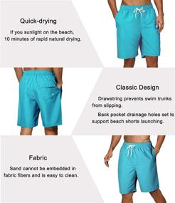 img 1 attached to 🩳 SILKWORLD Men's Quick Dry Swim Shorts - Sports Trunks with Mesh Lining - Swimwear for Enhanced Performance