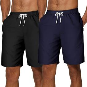 img 4 attached to 🩳 SILKWORLD Men's Quick Dry Swim Shorts - Sports Trunks with Mesh Lining - Swimwear for Enhanced Performance