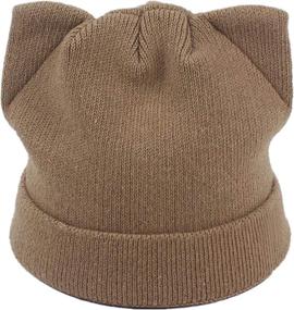 img 4 attached to 🐱 Trendy Winter Warm Cap: Women's Wool-Braided Knit Cat Ear Beanie Hat