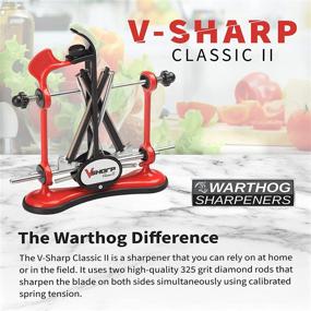 img 3 attached to Warthog V-Sharp Classic II: Профессиональные ножеточки с алмазными стержнями 325 зерен, 3 регулируемыми углами и металлической конструкцией в раме.