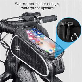 img 3 attached to 🚲 Bike Phone Mount Bag: Waterproof Tsuinz Frame Bag for iPhone 11 XS Max XR - Secure Phone Case Holder & Front Storage