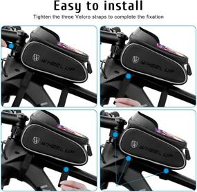 img 1 attached to 🚲 Bike Phone Mount Bag: Waterproof Tsuinz Frame Bag for iPhone 11 XS Max XR - Secure Phone Case Holder & Front Storage