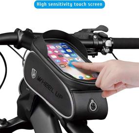 img 2 attached to 🚲 Bike Phone Mount Bag: Waterproof Tsuinz Frame Bag for iPhone 11 XS Max XR - Secure Phone Case Holder & Front Storage