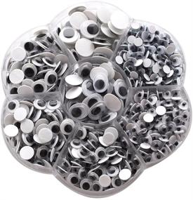 img 4 attached to 700 Pieces of Googly Wiggle Eyes - Assorted Sizes 4/5/6/7/10/12/108mm - Self-Adhesive DIY Scrapbooking Crafts Accessories