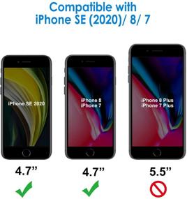 img 3 attached to 📱 Защитная пленка JETech Privacy для iPhone SE 2nd Gen, iPhone 8 и 7 - Противошпионская закаленная стеклянная пленка, 2 штуки