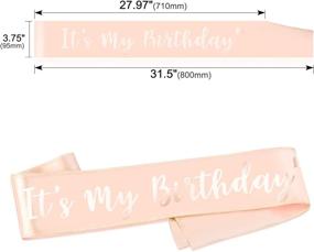 img 2 attached to Rose Gold Birthday Sash - My Birthday Satin Sash - Birthday Gifts and Accessories - Bday Party Favors and Supplies - Decoration for Women and Girls - 16th, 18th, 21st, 22nd, 30th, 40th Birthday