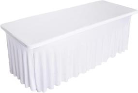 img 4 attached to Rinpon Rectangle Stretchy Polyester Tablecloths
