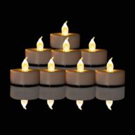 🕯️ realistic and bright battery operated flameless tea lights: 24pack led electric candles lamp, ideal for home decoration, parties, and holiday gifts логотип