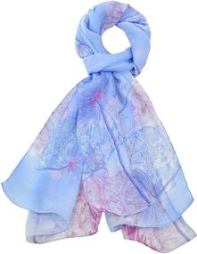 img 1 attached to 🌸 Yusongirl Lightweight Scarf for Women - Floral Print Fashion Scarves Shawl Wraps for All Seasons