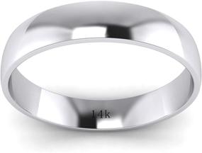 img 3 attached to 💍 Timeless Elegance: Unisex Solid 14k Gold 4mm Comfort Wedding Ring Plain Band — Classic, Polished, and Versatile